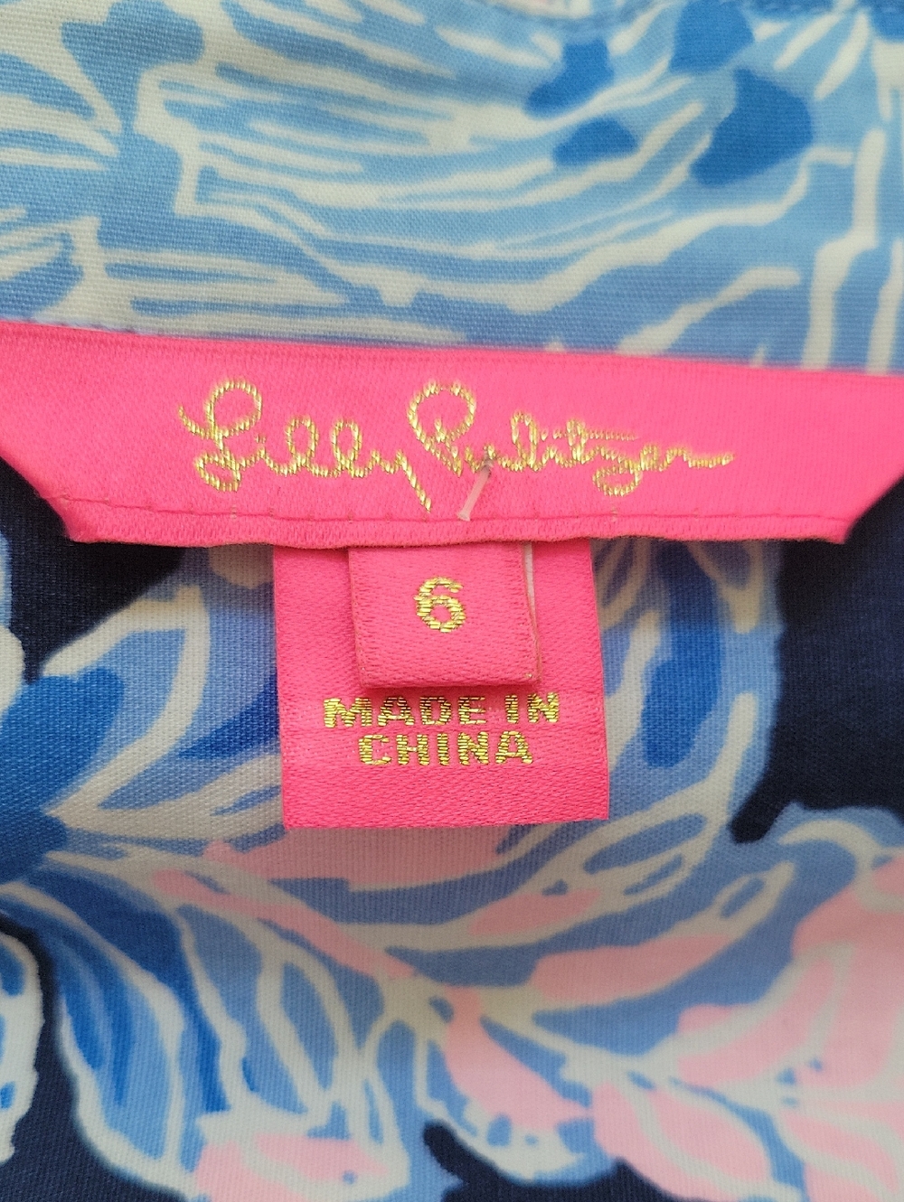 Lilly Pulitzer High Tide Mira Shirt Dress Size 6 - Picture 7 of 12